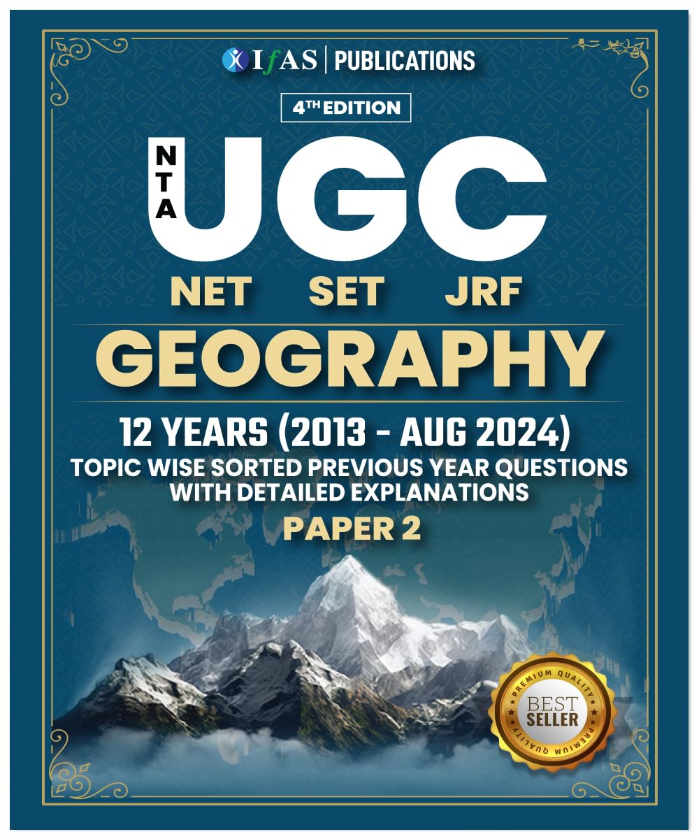 UGC NET Geography Paper 2 PYQ Book | (2013 to 2024 Aug) Previous Year Solved Papers