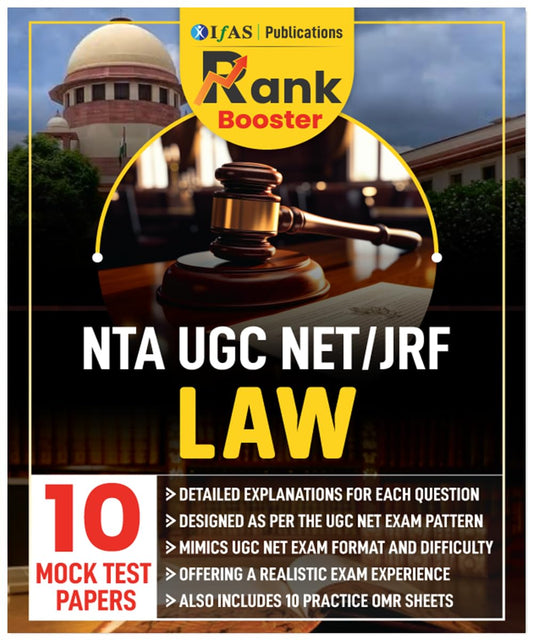 UGC NET Law Practice Book | 10 Mock Test Law Papers with Detailed Solutions