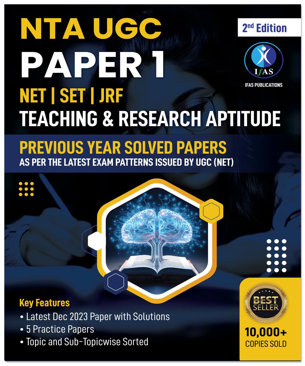 UGC NET Paper 1 Book 2024 - Teaching and Research Aptitude | latest Dec 2023 UGC NET Paper 1 Previous Year Solved Papers